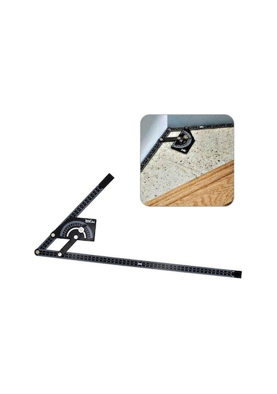Rox Wood 0102 Çok Fonksiyonlu Dereceli Gönye Iletki 23Cm X   50Cm
