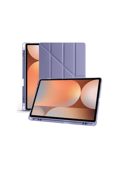 Samsung Galaxy Tab S10 Plus Uyumlu X820 12.4 İnç Katlanabilir Kalemlikli Standlı Akıllı Kılıf Kapaklı Kılıf