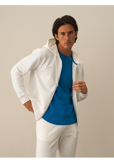 Xint Kırık Beyaz Pamuk Dokulu Slim Fit Sweatmont 350168