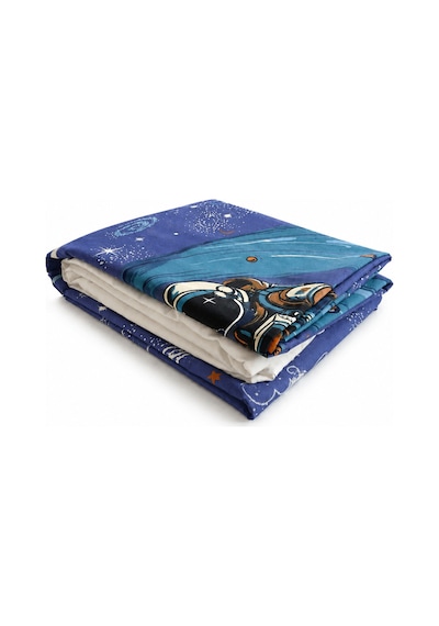 Astronot Uzay Desenli Tek Kişilik Nevresim 160x220, Lastikli Çarşaflı 100x200, Genç&çocuk Nevresim Takımı Çok Renkli