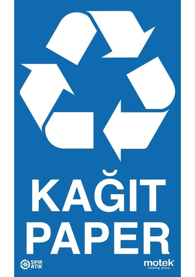 Motek Geri Dönüşüm Cam Kağıt Atık Çöp Kovası 80Lt-Ck415