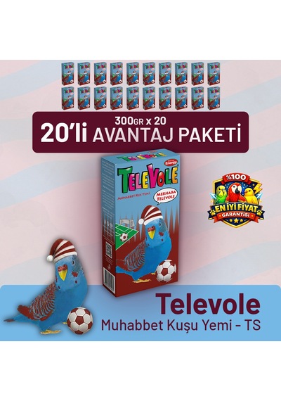 Televole Muhabbet Kuşu Yemi Ts- 20 Adet 300 G