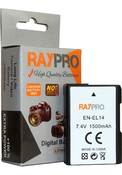 Nikon D3100 D3200 D3300 D3400 için En-El14 Batarya Pil Enel14