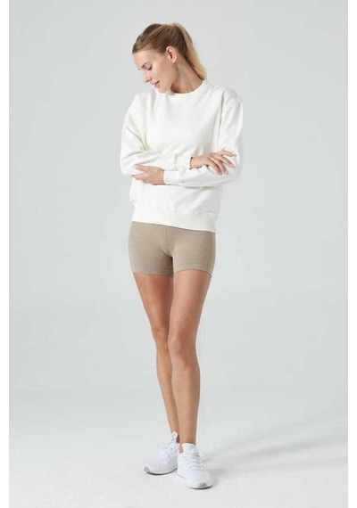 Jerf Lydney Kadın Sıfır Yaka Sweatshirt Krem 001