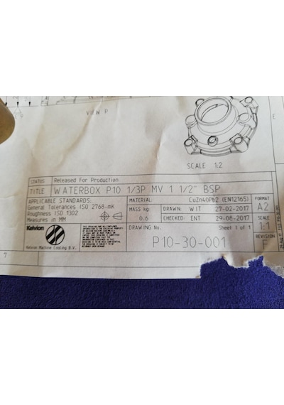 P10 1/3P MV 1 Pirinç Alaşım Eşanjör Su Kutusu CuZn40Pb2