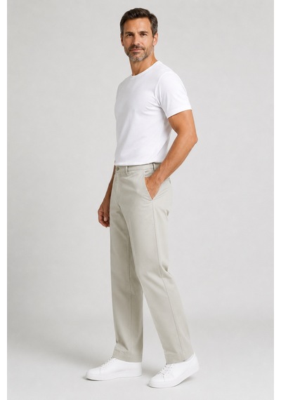 Bihan Store İlksar Klasik Kesim Tencel Karışımlı Kumaş Erkek Pantolon - Y26-9955- Taş