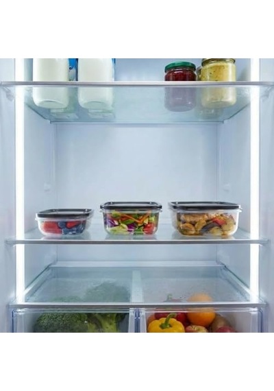 Sızdırmaz Üçlü Saklama Kabı Seti 300 Ml + 500 Ml + 850 Ml Bpa Sız Sağlıklı Plastik Buzdolabı Piknik Ofis Yemek Kabı Yiyecek Saklama Kutusu