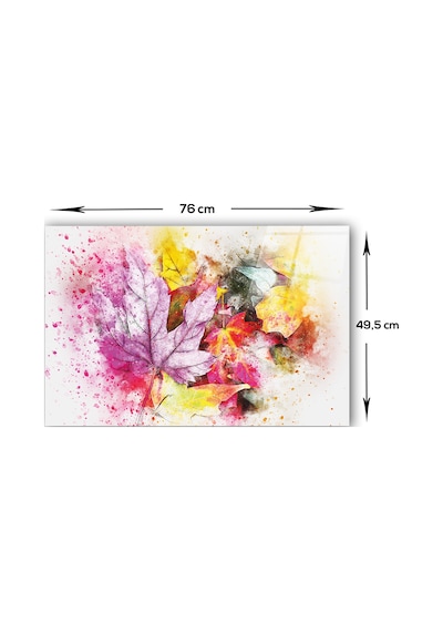 Decorita Cam Ocak Arkası Koruyucu | Renkli Sonbahar | 49,5x76cm