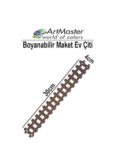 Ahşap Maket Çit 30x4 Cm Boyanabilir 1 Adet Minyatür Bahçe Çiti Dekoratif Tasarım Okul Hobi Proje