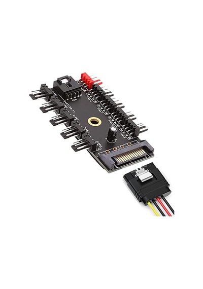 4-3 Pinli Fan Çoklayıcı Hub Pwm Fan Kontrolcüsü 10 Port 12v Pc Fan Çoklayıcı