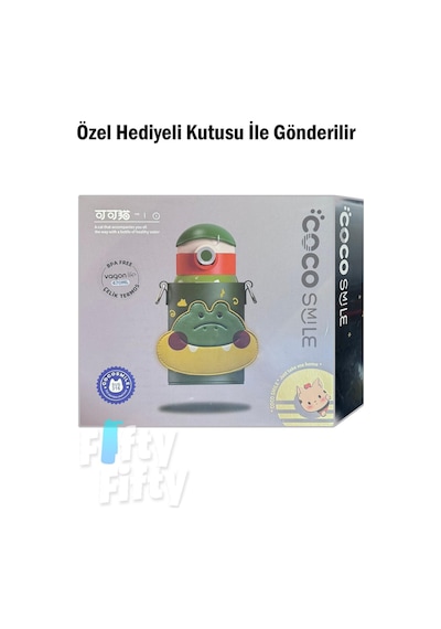 Cocosmile Özel Kutulu Kılıflı 470 ML Pipetli Çelik Termos -boyun Askılı- 4 Farklı Model Cskılıflı