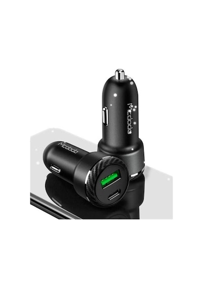 Mcdodo Cc-5970 36w Pd+qc 3.0 1xtype-c 1xusb Girişli Araç Çakmak Şarj - Siyah