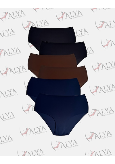 Alya Underwear Kadın Dikişsiz Külot Lazer Kesim Yüksek Bel İz Yapmayan Büyük Beden Hayalet Külot İzbırakmaz 6'lı Paket Siyah - Kahve - Lacivert Alya Underwear Kadın Dikişsiz Külot Lazer Kesim Yüksek Bel İz Yapmayan Büyük Beden Hayalet Külot İzbırakmaz 6'lı Paket Siyah - Kahve - Lacivert
