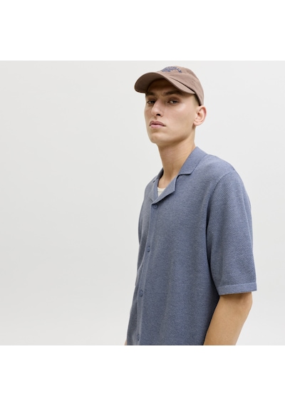 Jack & Jones Erkek Resort Yaka Triko Gömlek - Chris - 12288537 Blue Mirage