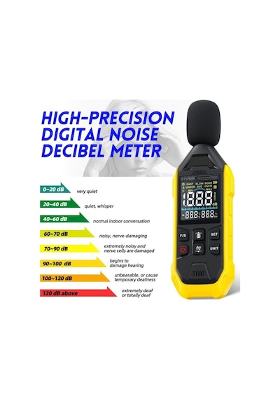 Fnırsı Fdm01 Dijital Gürültü Desibel Ölçer