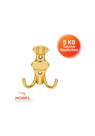 Çi Zgi Li Askı, Metal Vestiyer Askısı, 37 Gr, Dolap Ve Duvar Askılığı, Altin Vidalı Altın