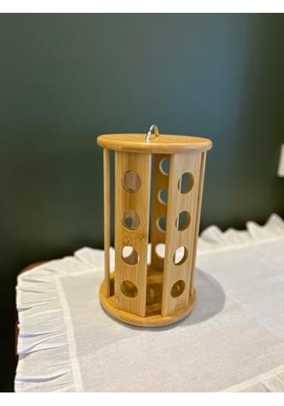 Bambu Kapsül Kahve Döner Stand, Bej, 20 X 30 Cm Açık Bej