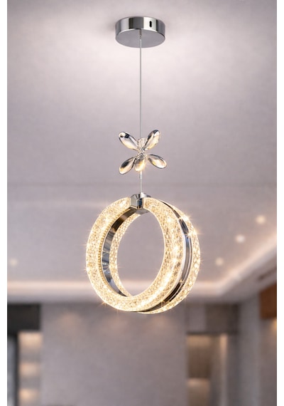 Athena Model Krom Kaplama 3 Renk Metal Salon Mutfak Oturma Yatak Odası Modern Led Sarkıt Avize