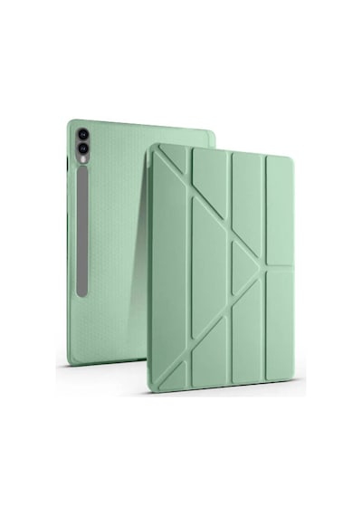 Samsung Galaxy Uyumlu Tab S10+ Plus 12.4" Kalem Bölmeli Uyku Modlu Arkası Silikon Kapak Kılıf Kılıf