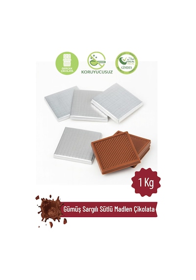 Milat Gümüş Sargılı Sütlü Madlen Çikolata 1 KG