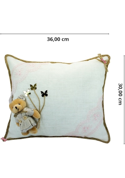 Süslebabypartystore Takı Yastığı, Keten Kumaş - Kız Bebek Çok Renkli