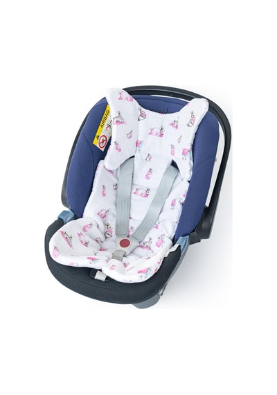 %100 Pamuk Bébé Lapin Rose Kız Bebek Puset Ve Oto Koltuk Minderi Mınder1019