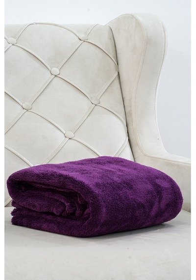 Mulberry Wellsoft Peluş Polar Mor Televizyon Battaniyesi Çift Kişilik 220x230 Mor