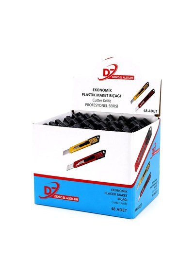 Deniz El Aletleri Plastik Falçata Maket Bıçak Sarı - 48'li Paket