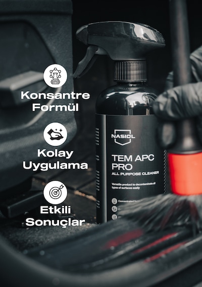 Nasiol Tem Apc Pro Araç içi Çok Amaçlı Konsantre Temizleyici 500 G Koltuk Döşeme Plastik Temizleyici