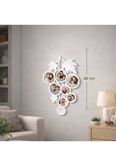 Üzüm Salkımı 8li Resim Çerçevesi Renk Seçenekli Çerçeve 40 Cm Dir.no 88