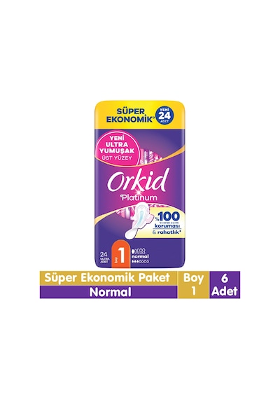 Orkid Platinum Normal Ped Süper Ekonomik Paket 24x6 144 Adet