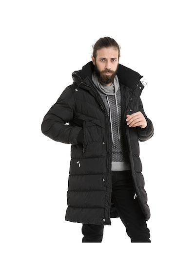Cipo & Baxx Cm213 Diz Boy Erkek Şişme Mont Siyah