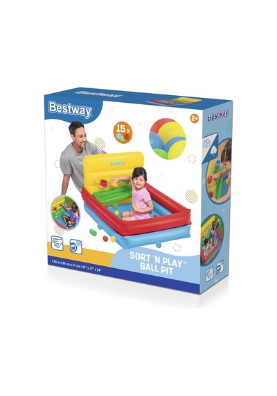 Bestway Sort 'n Play 15 Oyun Topu Ile Top Çukuru Seti Çok Renkli