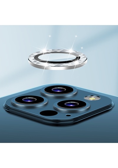 Binano Apple Uyumlu iPhone 13 Pro/13 Pro Max Taşlı Kamera Koruyucu Pembe