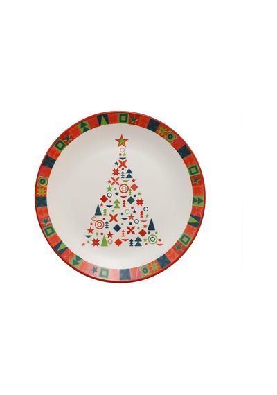 New Year Çam Servis Tabağı 26 Cm 21652 Çok Renkli