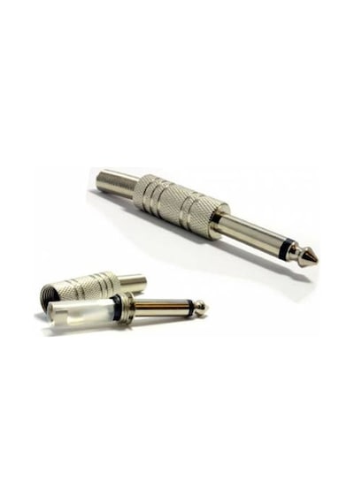 5 Adet 6.3mm Mono Jack Metal Çivi Jak - Lehim Tipi Gitar Jack