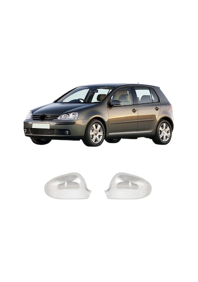Volkswagen Golf 5 Uyumlu 2004-2009 Krom Ayna Kapağı 2 Parça Paslanmaz  Çelik