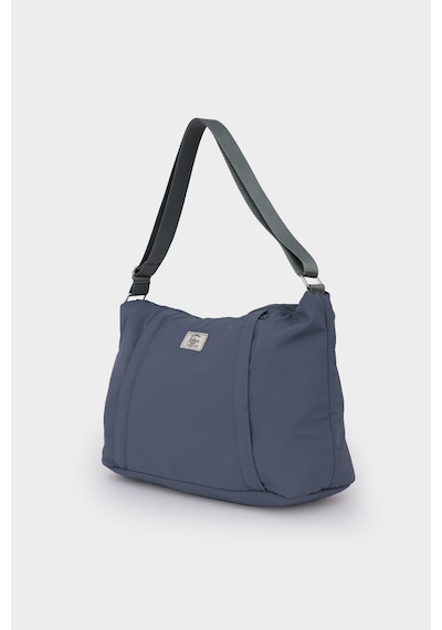 İcone Bag Paraşüt Kumaş Çanta - Yoga Mat Bölmeli, Fermuarlı Cepli, Ayarlanabilir Askılı, Fileli İç Cep Gri