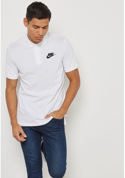 Nike Standart Fit Pamuklu Polo Tişört Beyaz