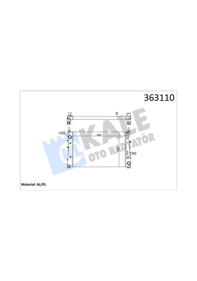 Kale 363110 Motor Su Radyatörü - Fiat Linea 2007- 1.4 T-jet Manuel Şanz. 51785217