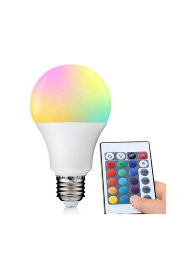 Uzaktan Kumandalı Rgb Çok Renkli Led Ampul E27 Duy Diğer
