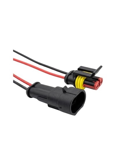 Super Seal Kablolu Konnektör Takımı - Erkek/dişi 2 Pin