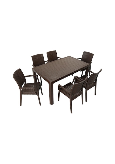 Depootoptan Mandella Elit Rattan 90 x 150 CM Elit Koltuk Masa Takımı Kahverengi Depootoptan Mandella Elit Rattan 90 x 150 CM Elit Koltuk Masa Takımı Kahverengi