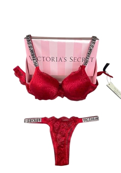 Victoria's Secret Victoria"s Secret Pusch Up Set Alt Üst Dolgulu Sütyen Ve Külot Takım 2"li Set Kırmızı