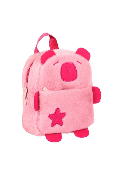 Capybara 5249 Pembe Günlük Peluş Sırt Çantası - Kız Çocuk Çok Renkli