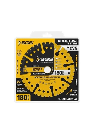 Sgs 2362 Çok Amaçlı Multı-meterıal Elmas Kesme Diski 180mm