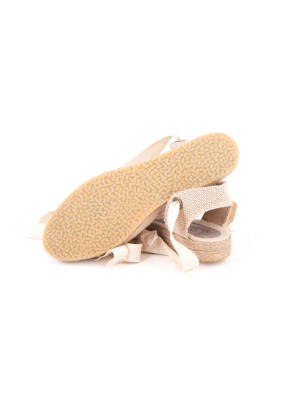 Star Tombis Gerçek Elişi Ipli Düz Topuk Keten Espadril Handmade Bej