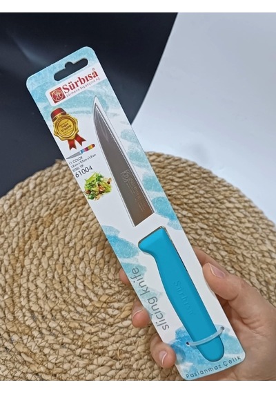 Sürbisa 61004 Sebze Bıçağı Turkuaz 1 Koli 12 Adet Çok Renkli