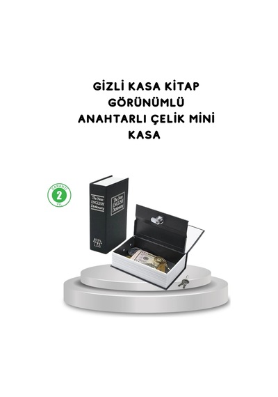 Hubrendy Kargo Gizli Kitap Kasa Metal Gövdeli, Anahtarlı
