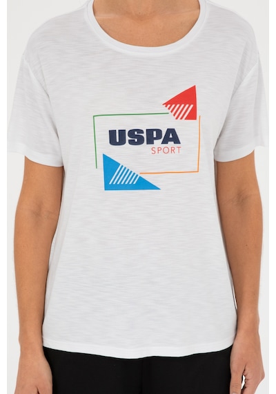 U.S. Polo Assn. Kadın Beyaz Bisiklet Yaka Tişört 50284350-VR013
